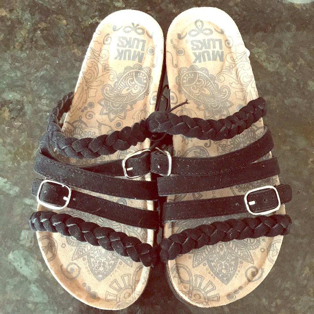 Suede Memory Foam Sandals